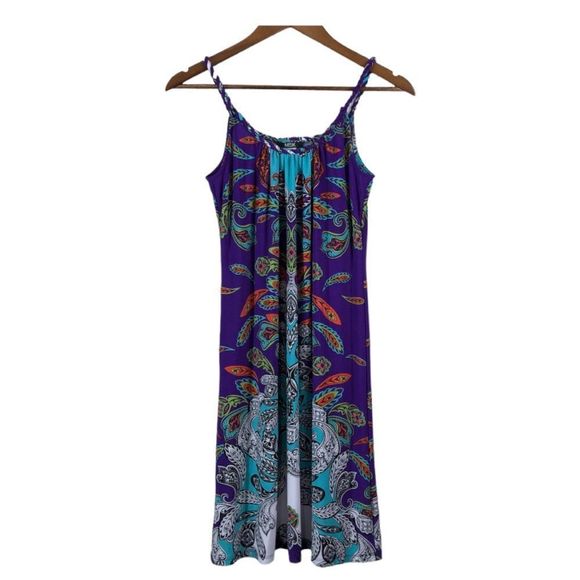 4/$45 | MSK | Colorful Floral Sleeveless Summer Dress | Medium - Picture 1 of 5